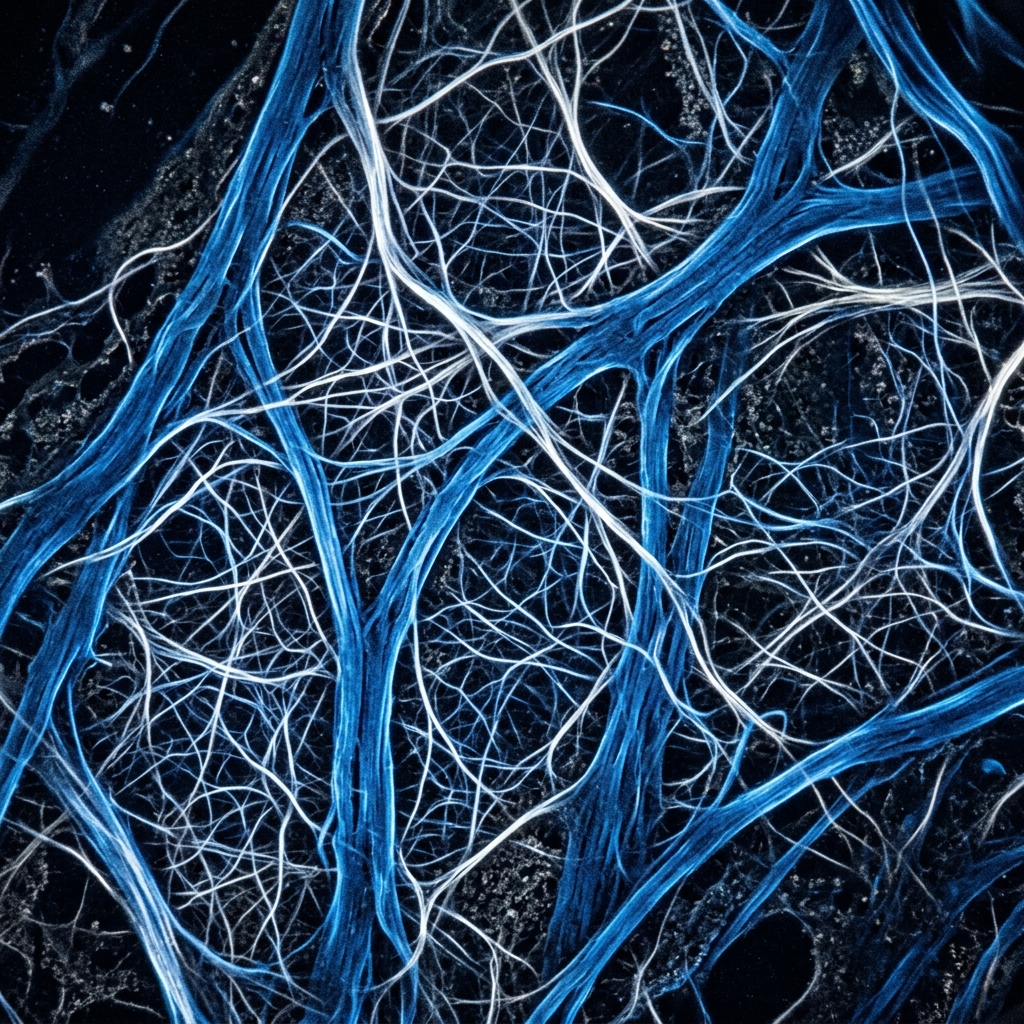 Microscopic visualization of Type I and Type III collagen fibers activated by GHK-Cu